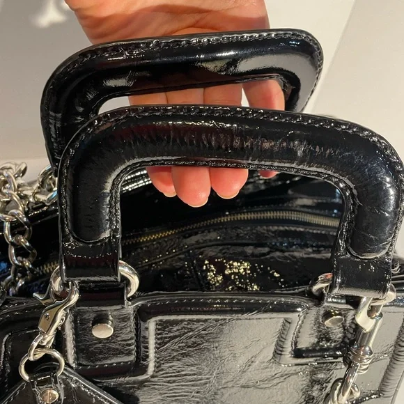 Dolce & Gabbana Glossy Black Chain Shoulder Bag - Picture 8 of 16